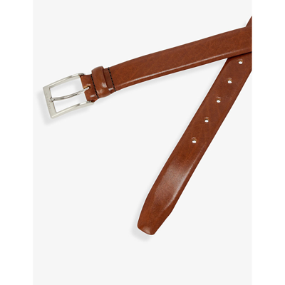 Shop Dents Men's Tan Logo-engraved Leather Belt