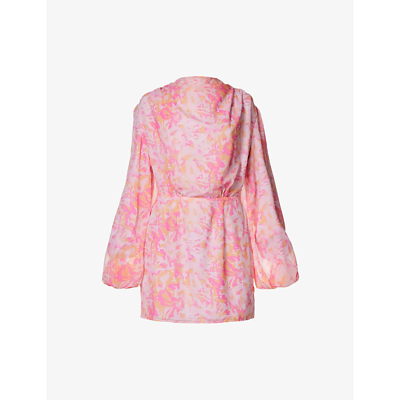 Shop Pretty Lavish Rachel Floral-print Woven Mini Dress In Pink