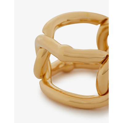 Shop Bottega Veneta Womens Yellow Gold Chains 18ct Gold-plated Sterling-silver Ring