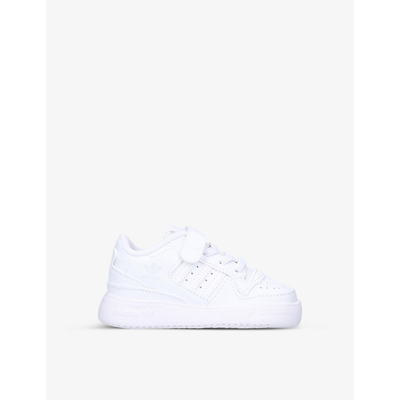 Adidas Originals Kids' Forum Logo-print Leather Trainers 2-5 Years In White  | ModeSens