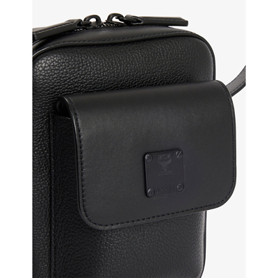 Shop Mcm Klassik Leather Cross-body Bag In Black