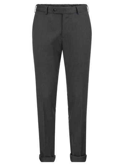 Shop Pt01 Stretch Wool Trousers In Grey