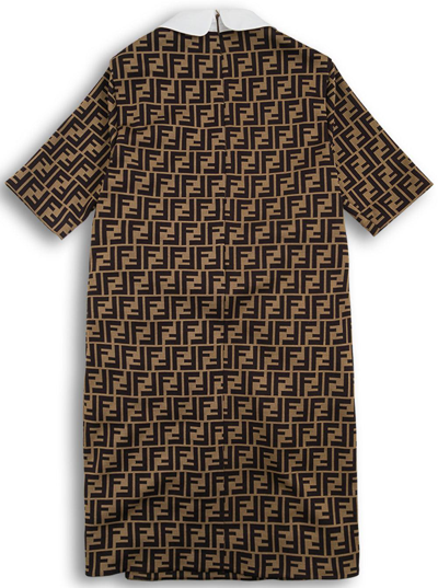 Shop Fendi Ff Motif Short-sleeve Dress