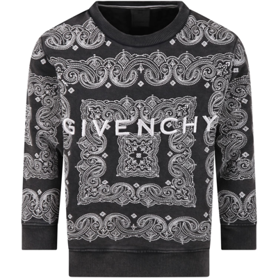 Shop Givenchy Black Sweatshirt For Kids With Logo