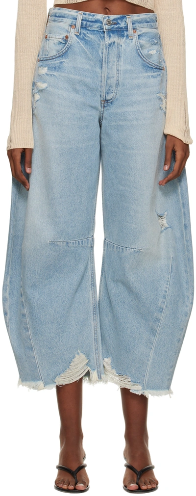 Shop Citizens Of Humanity Blue Horseshoe Jeans In Savahn