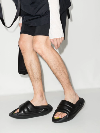 Balmain Quilted Leather B-it Sandals With Chunky Sole In Black