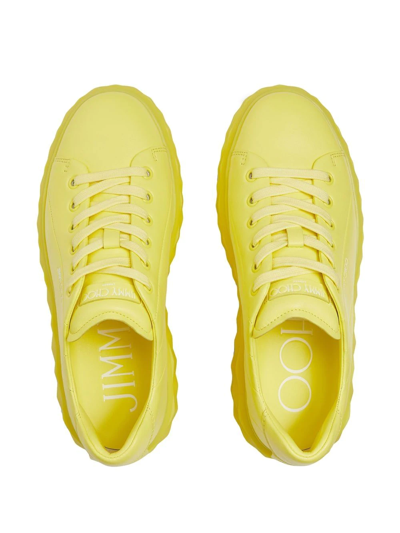 Shop Jimmy Choo Diamond Light Maxi/f Sneakers In Yellow
