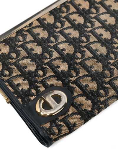Pre-owned Dior 1970s  Trotter Clutch Bag In Neutrals