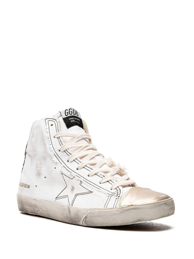 Shop Golden Goose Francy High-top "white / Gold" Sneakers