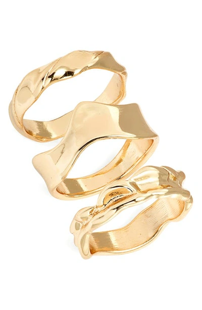 Shop Nordstrom Set Of 3 Rings In Gold