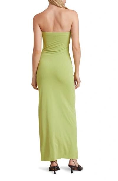 Shop Bec & Bridge Myla Strapless Maxi Dress In Lime