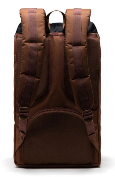 Shop Herschel Supply Co Little America Backpack In Saddle/ Black