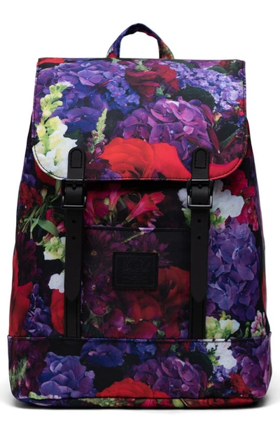 Shop Herschel Supply Co Retreat Floral Mini Backpack In Floral Bouquet