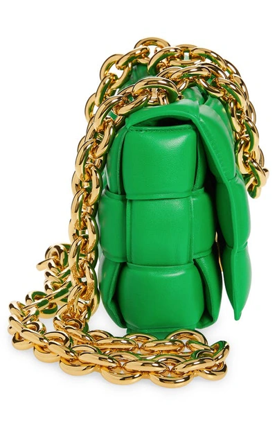 Shop Bottega Veneta The Chain Cassette Bag In Parakeet-gold