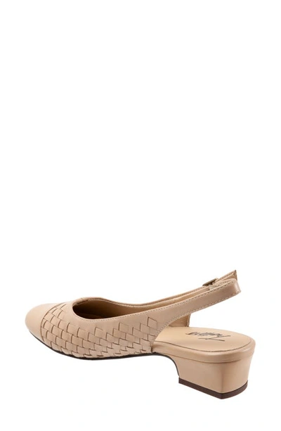 Shop Trotters Dea Woven Slingback Pump In Nude