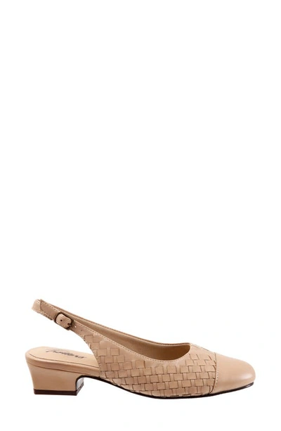 Shop Trotters Dea Woven Slingback Pump In Nude