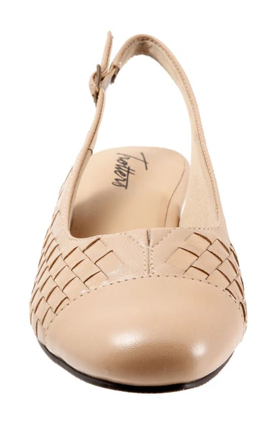 Shop Trotters Dea Woven Slingback Pump In Nude