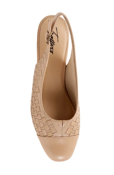 Shop Trotters Dea Woven Slingback Pump In Nude