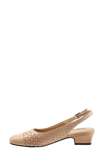 Shop Trotters Dea Woven Slingback Pump In Nude