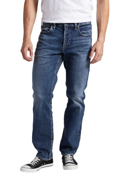 Shop Silver Jeans Co. Eddie Athletic Fit Tapered Jeans In Indigo