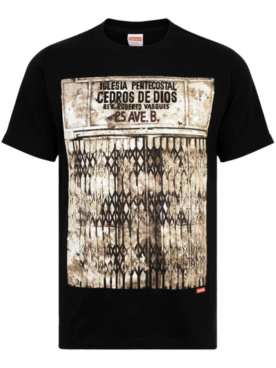 Shop Supreme Iglesia Pentecostal Graphic-print T-shirt In Black