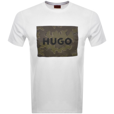 Shop Hugo Dulive Crew Neck T Shirt White