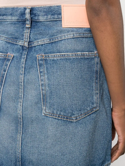 Shop Acne Studios Mini Denim Skirt In Blue