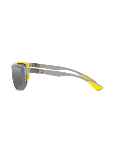 Ray Ban Scuderia Ferrari Square-frame Sunglasses In Grey