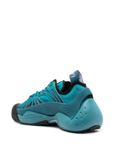 Shop Lanvin Mesh Flash-x Sneakers In Blue