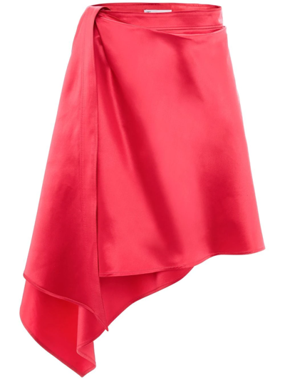 Shop Jw Anderson Asymmetric Twisted Skirt In Pink