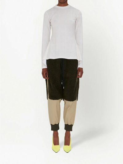 Jw Anderson Mock Turtleneck Handkerchief Top In White