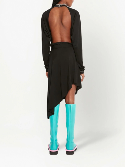 Shop Jw Anderson Asymmetric Gathered Skirt In Black