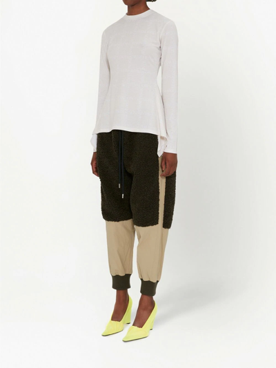 Jw Anderson Mock Turtleneck Handkerchief Top In White