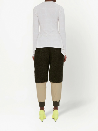 Jw Anderson Mock Turtleneck Handkerchief Top In White