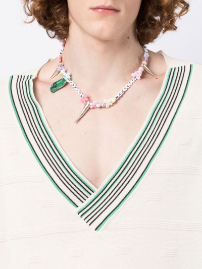 Shop Phipps Bead-detail Necklace In White