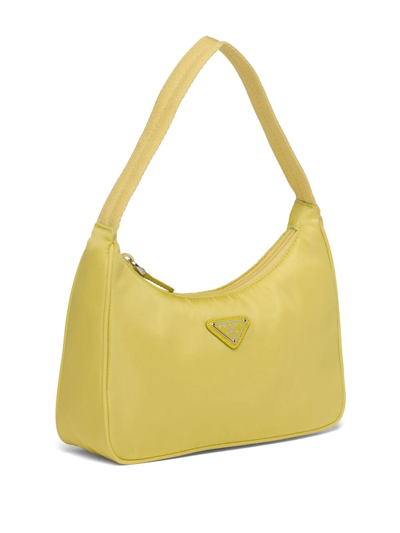 Shop Prada Re-edition 2000 Mini Bag In Yellow