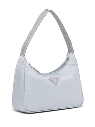 Shop Prada Re-edition 2000 Re-nylon Mini Bag In Blue
