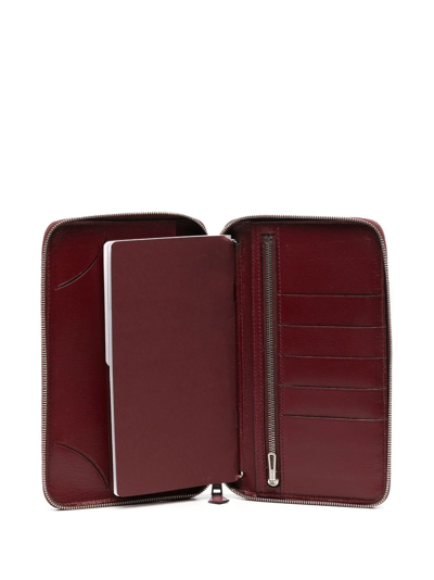 Pre-owned Hermes 2010  Azap Zipped Wallet In Red