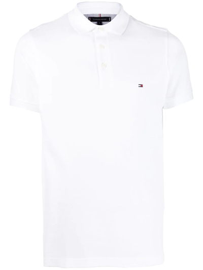 Tommy Hilfiger Undercollar Regular Polo Shirt-white In White
