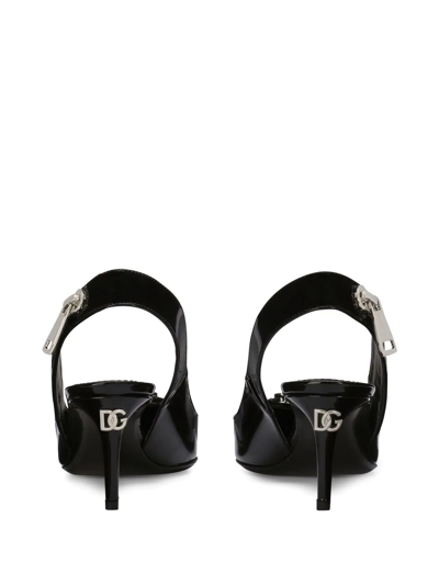 Dolce & Gabbana Zip-detail Pointed Pumps In Black
