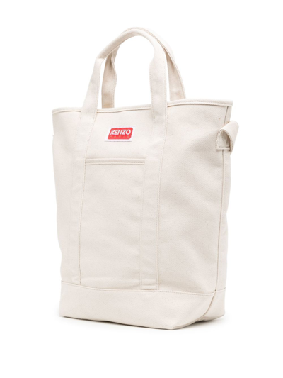 Shop Kenzo Poppy-print Tote Bag In White