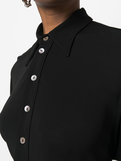 Shop Jean Paul Gaultier Open-back Midi Shirt Dress In Black