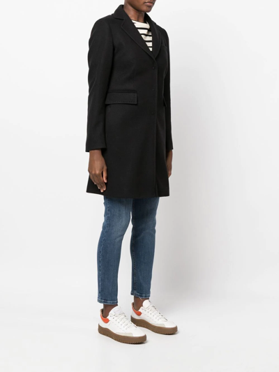 Shop Liu •jo Single-breasted Tailored Coat In Black