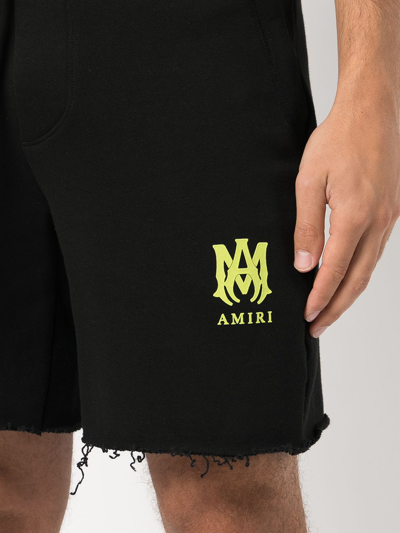 Shop Amiri Ma Logo Track Shorts In Black