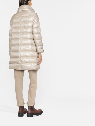 Herno High-neck Puffer Jacket In Neutrals