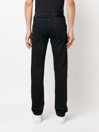 Shop Jacob Cohen Pocket-square Straight-leg Jeans In Black