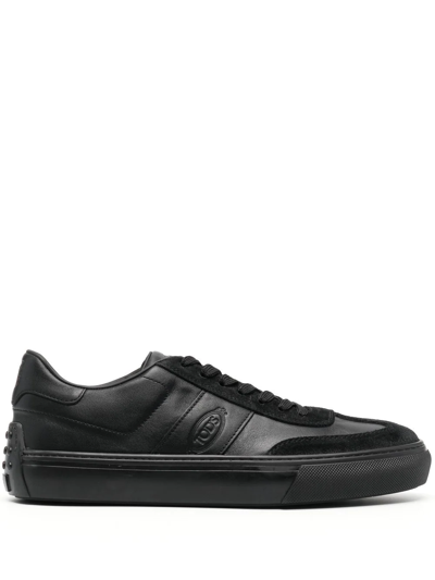 Shop Tod's Tonal Low-top Sneakers In Black