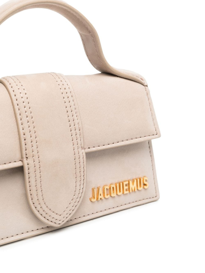 Shop Jacquemus Le Bambino Leather Tote Bag In Neutrals