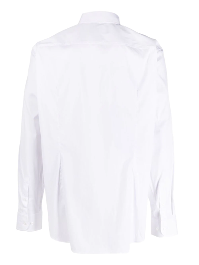 Shop Hugo Boss Long-sleeve Shirt In White