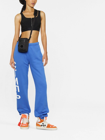 Shop Heron Preston Logo-print Track Pants In Blue